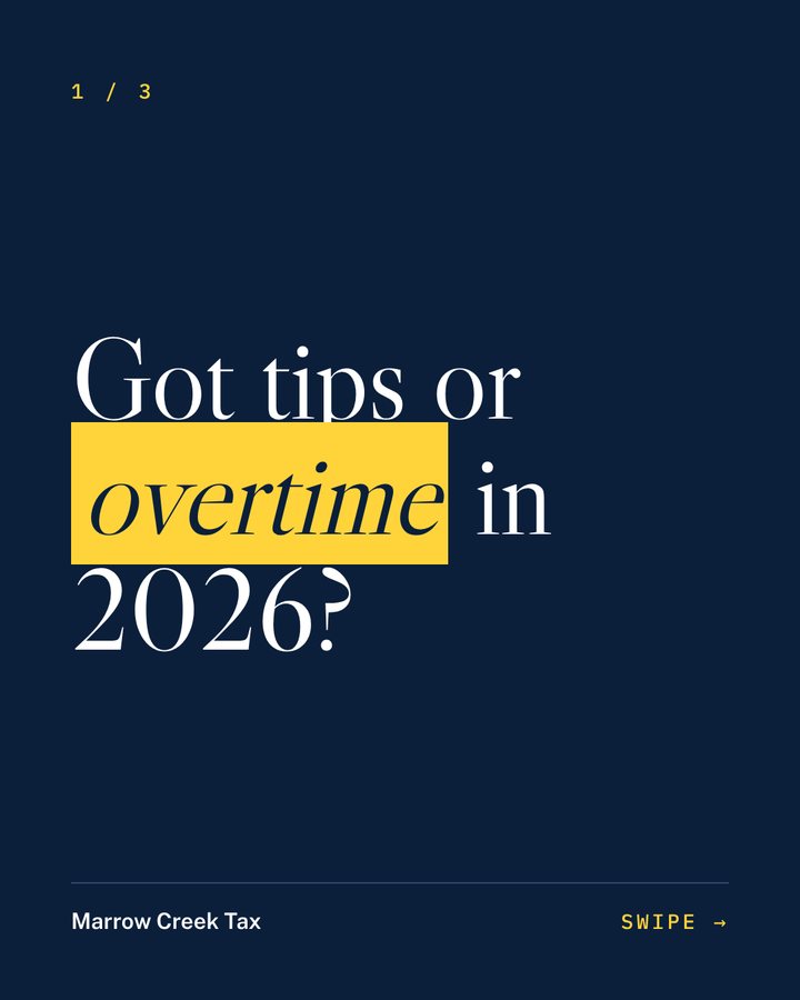 Instagram slide 1: Got tips or overtime in 2026?